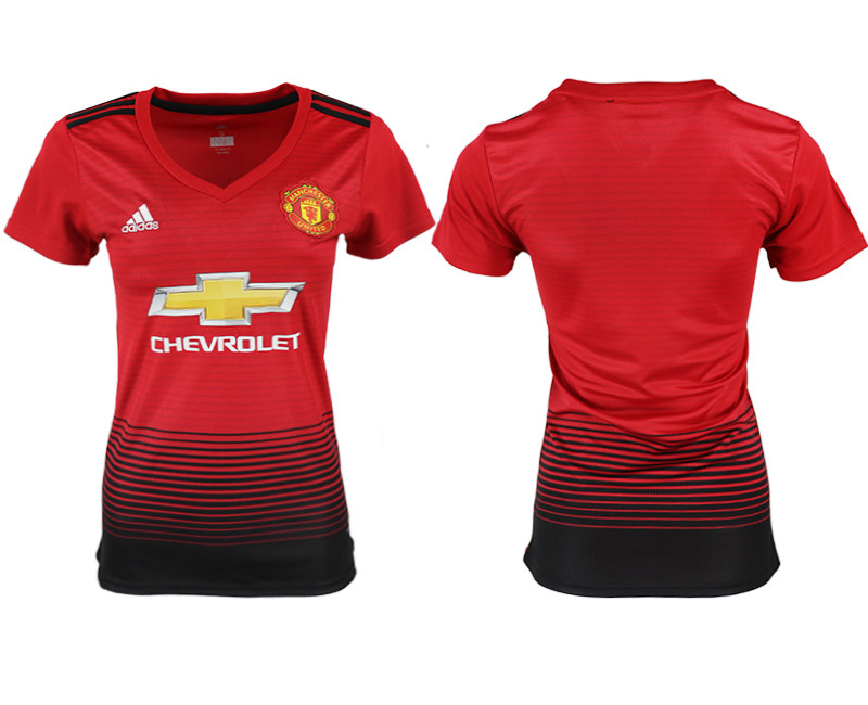 2018 19 Manchester United Home Women Soccer Jersey