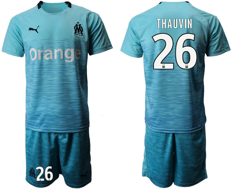 2018 19 Marseille 26 THAUVIN Away Soccer Jersey