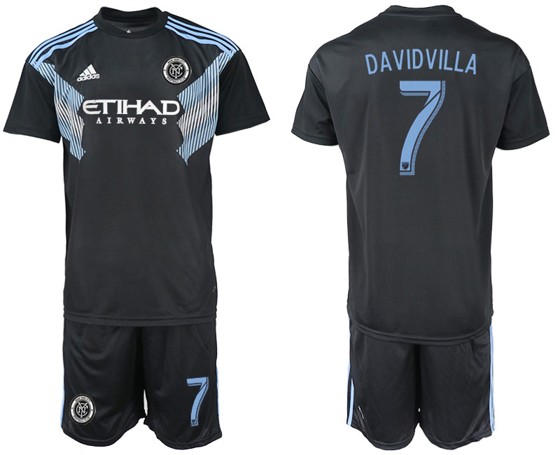 2018 19 New York City FC 7 DAVIDVILLA Away Soccer Jersey