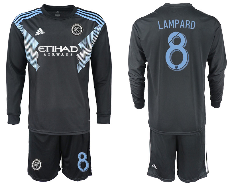 2018 19 New York City FC 8 LAMPARD Away Long Sleeve Soccer Jersey