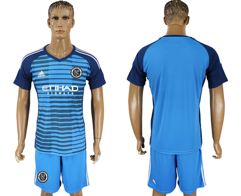 2018 19 New York City FC Lake Blue Boalkeeper Soccer Jersey