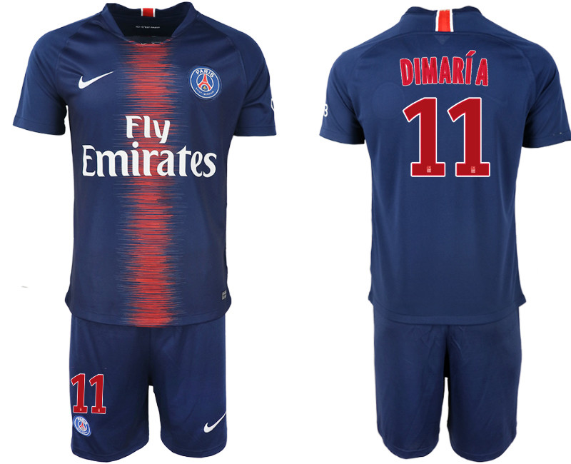 2018 19 Pari Saint Germain 11 DIMARIA Home Soccer Jersey