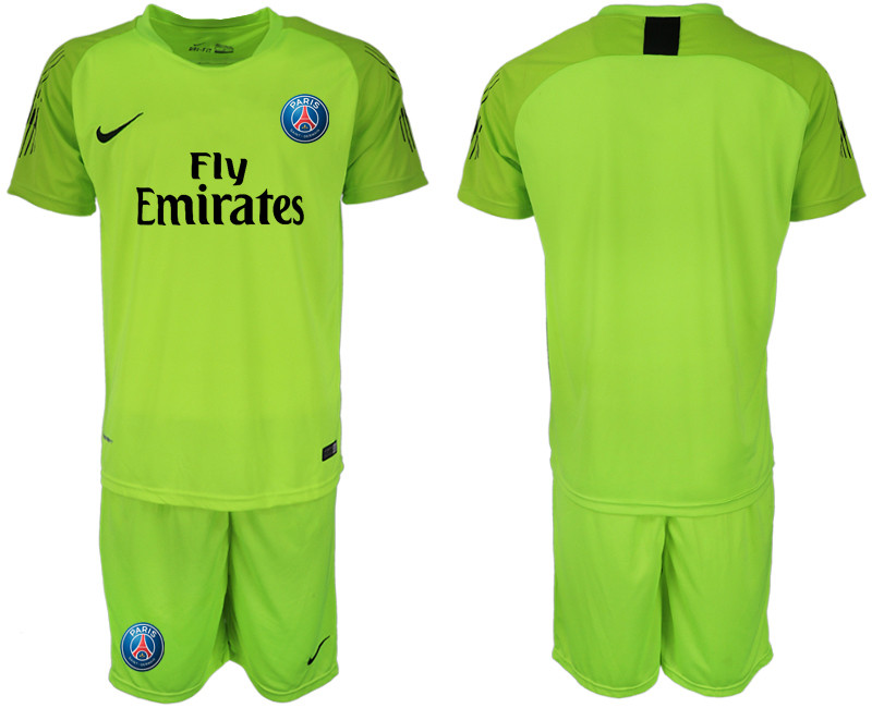 2018 19 Pari Saint Germain Home Fluorescent Green Goalkeeper Soccer Jersey