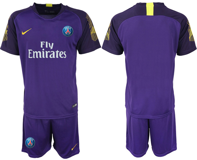 2018 19 Pari Saint Germain Home Violet Goalkeeper Soccer Jersey