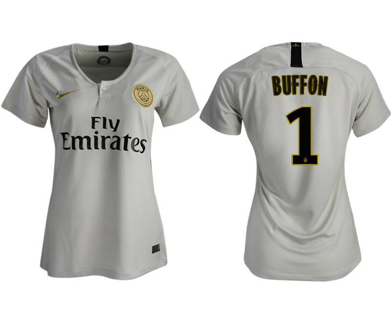 2018 19 Paris Saint Germain 1 BUFFON Away Women Soccer Jersey