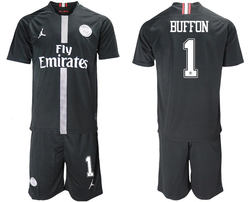 2018 19 Paris Saint Germain 1 BUFFON Home Jordan Goalkeeper Soccer Jersey