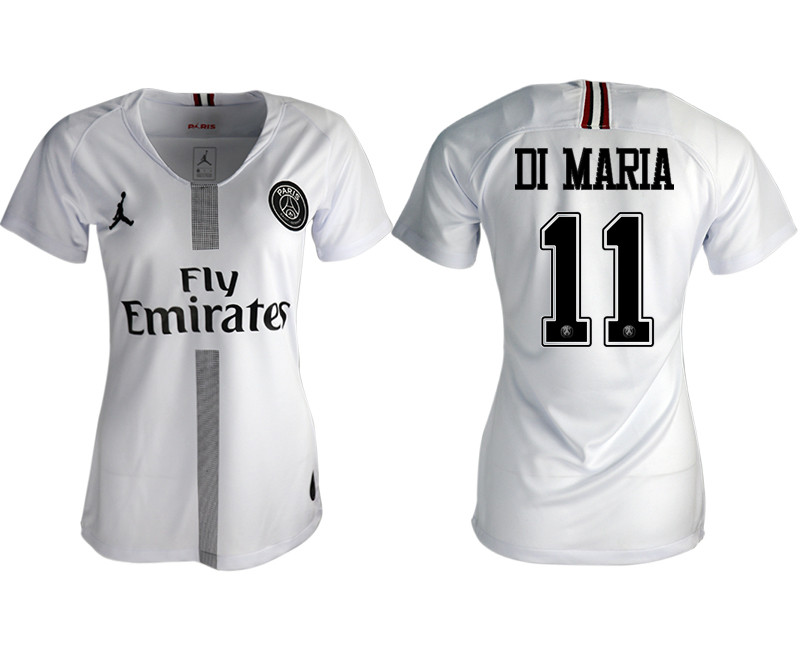 2018 19 Paris Saint Germain 11 DIMARIA Away Jordan Women Soccer Jersey