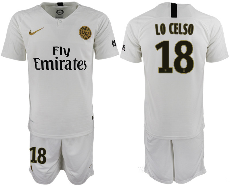 2018 19 Paris Saint Germain 18 LO CELSO Away Soccer Jersey