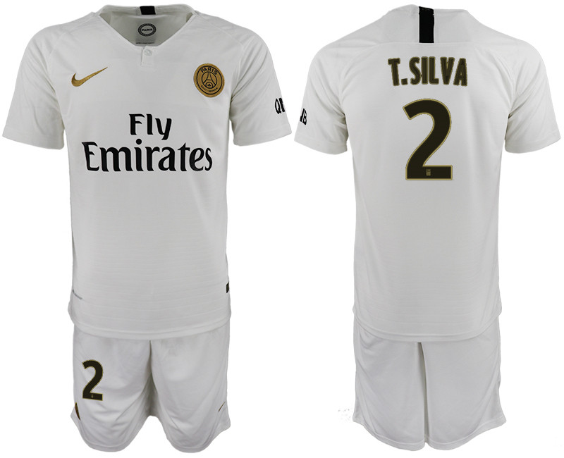 2018 19 Paris Saint Germain 2 T.SILVA Away Soccer Jersey