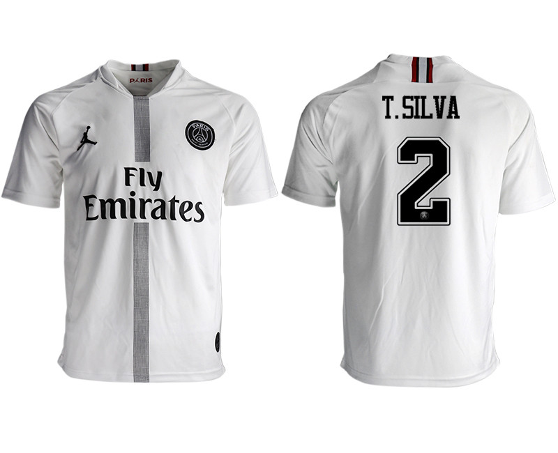 2018 19 Paris Saint Germain 2 T.SILVA Away Thailand Soccer Jersey