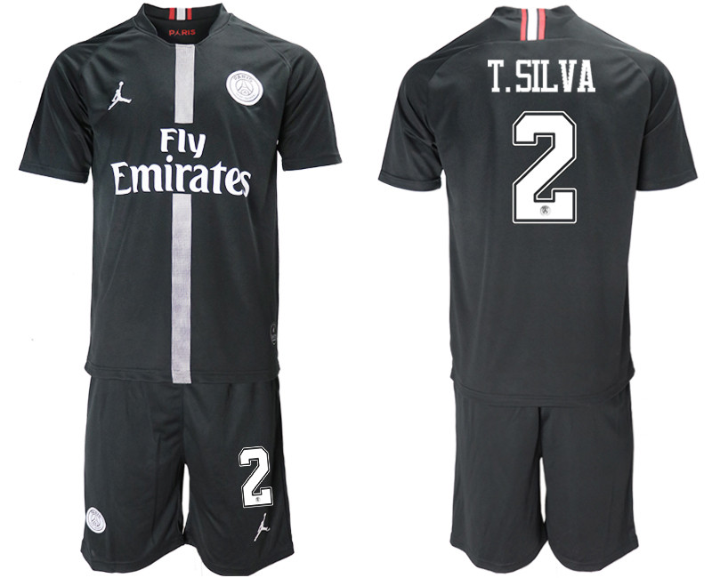 2018 19 Paris Saint Germain 2 T.SILVA Home Jordan Goalkeeper Soccer Jersey