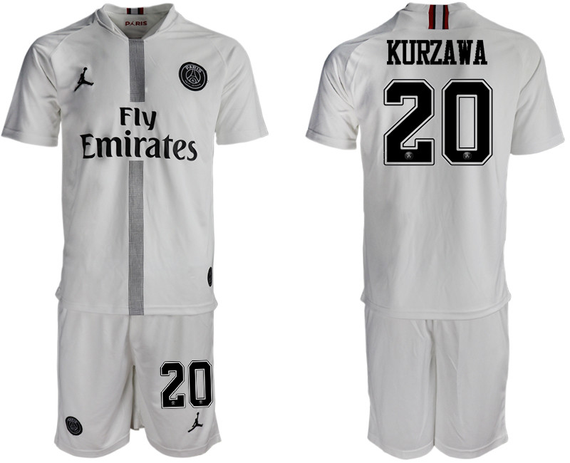 2018 19 Paris Saint Germain 20 KURZAWA Away Jordan Goalkeeper Soccer Jersey