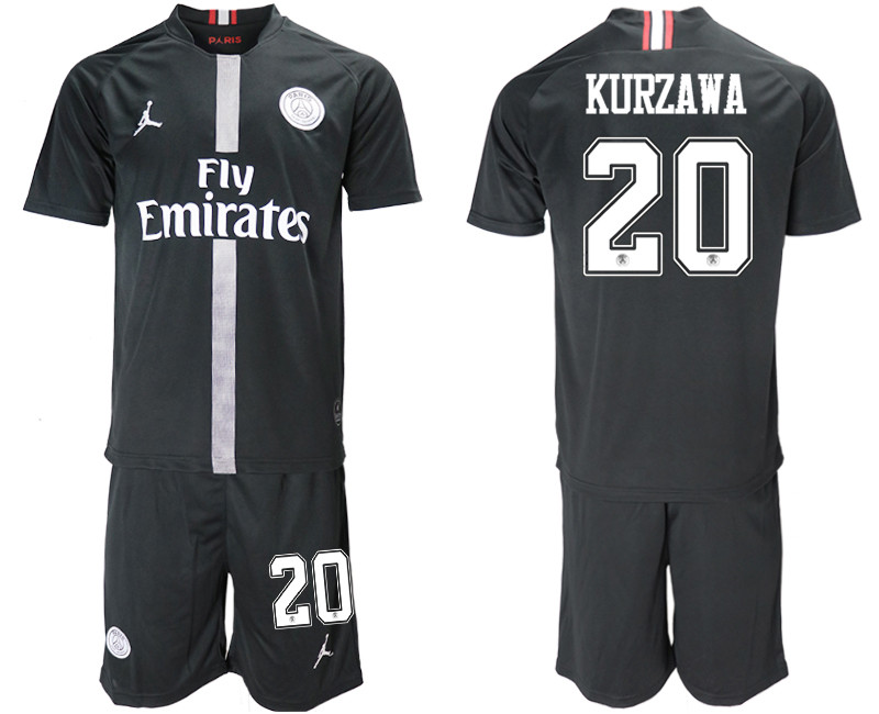 2018 19 Paris Saint Germain 20 KURZAWA Home Jordan Goalkeeper Soccer Jersey