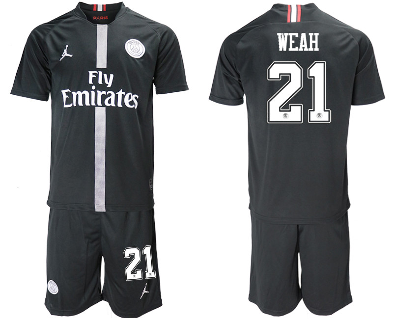 2018 19 Paris Saint Germain 21 WEAH Home Jordan Goalkeeper Soccer Jersey