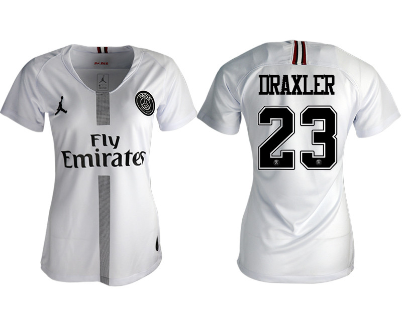 2018 19 Paris Saint Germain 23 DRAXLER Away Jordan Women Soccer Jersey