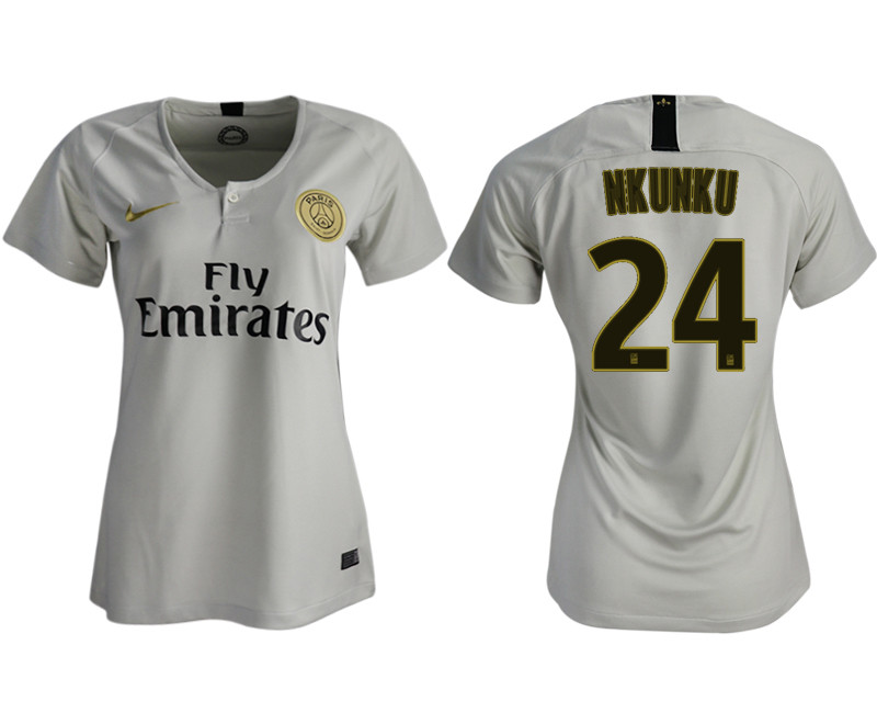 2018 19 Paris Saint Germain 24 NKUNKU Away Women Soccer Jersey