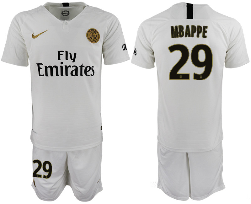 2018 19 Paris Saint Germain 29 MBAPPE Away Soccer Jersey