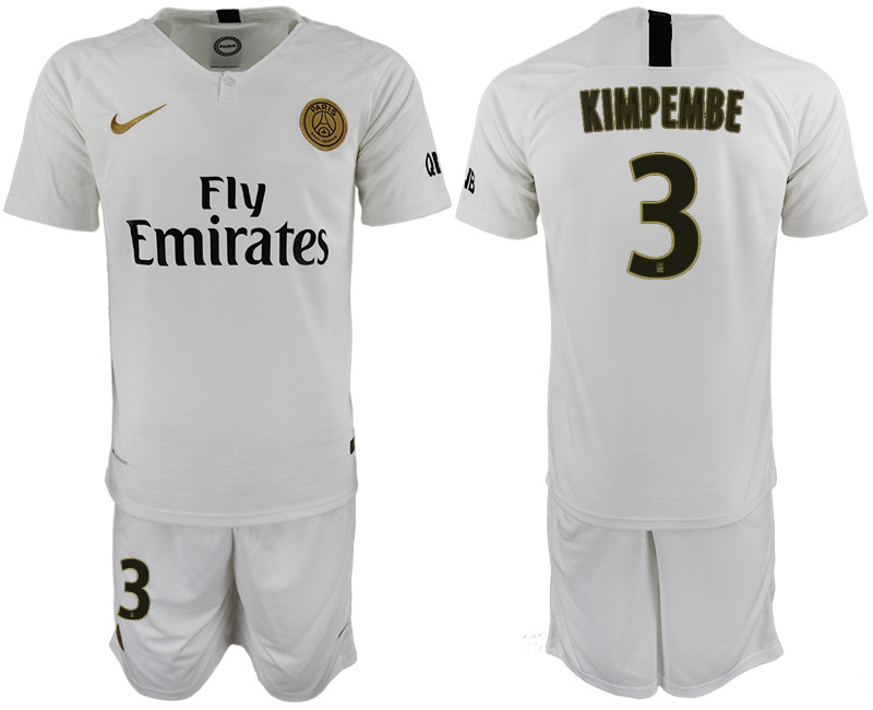 2018 19 Paris Saint Germain 3 KIMPEMBE Away Soccer Jersey