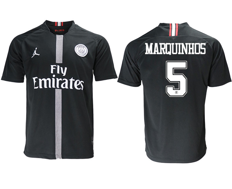 2018 19 Paris Saint Germain 5 MARQUINHOS Home Jordan Thailand Soccer Jersey