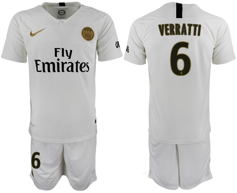 2018 19 Paris Saint Germain 6 VERRATTI Away Soccer Jersey