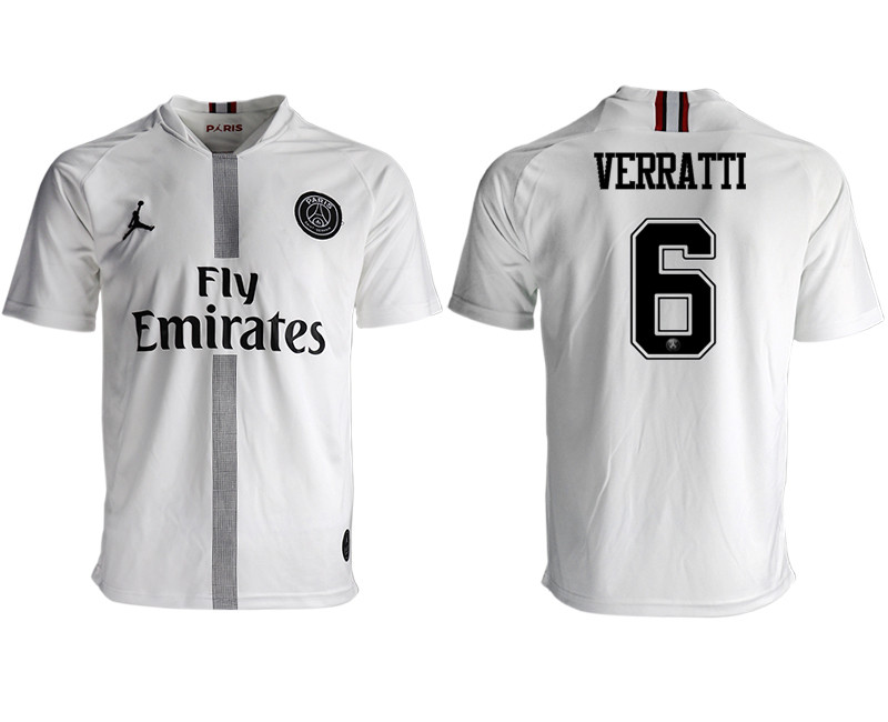 2018 19 Paris Saint Germain 6 VERRATTI Away Thailand Soccer Jersey