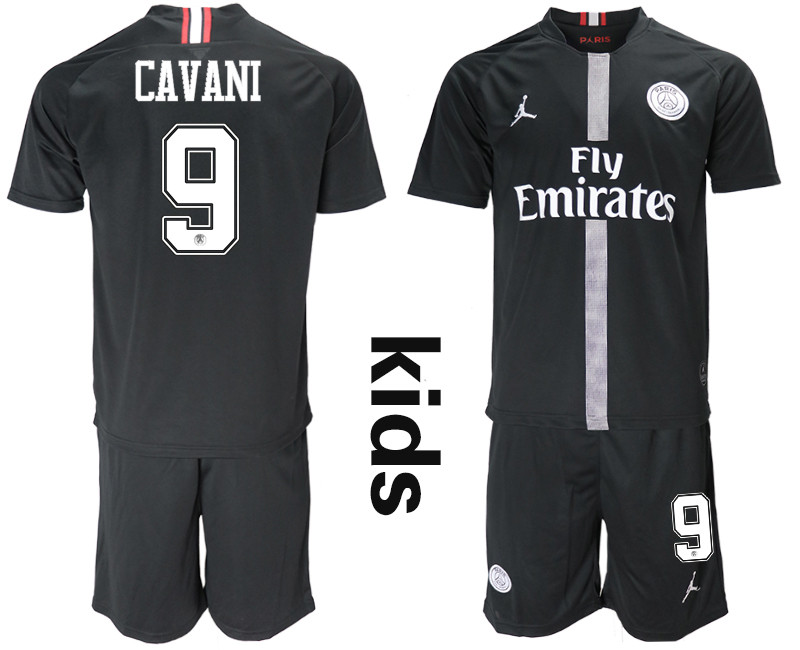 2018 19 Paris Saint Germain 9 CAVANI Jordan Home Youth Soccer Jersey