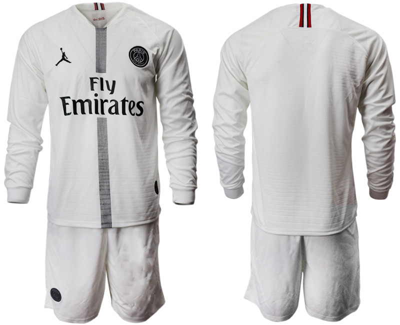 2018 19 Paris Saint Germain Away Long Sleeve Jordan Soccer Jersey