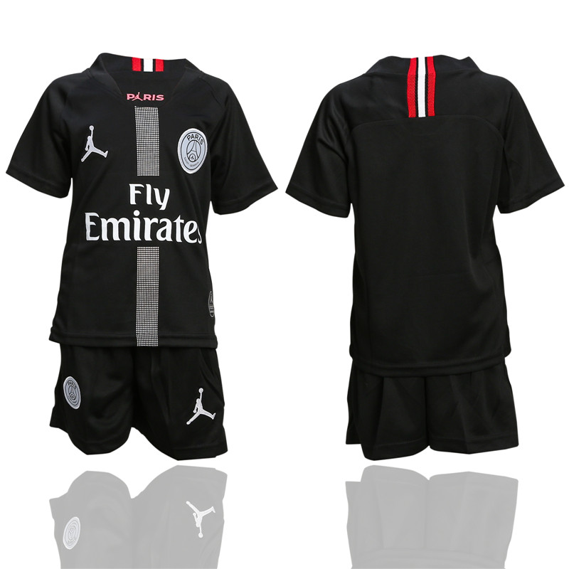 2018 19 Paris Saint Germain Jordan Champions League Black Youth Soccer Jersey
