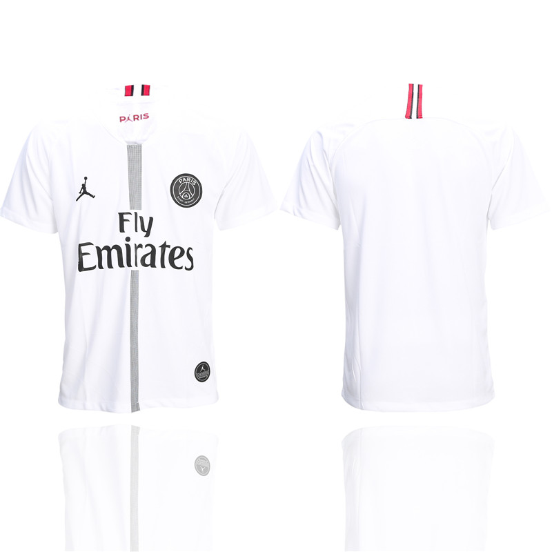 2018 19 Paris Saint Germain Jordan Champions League White Thailand Soccer Jersey