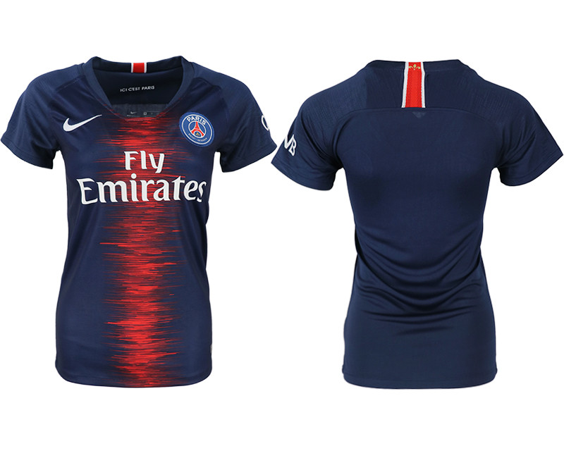 2018 19 Paris St German home Women Soccer Jersey