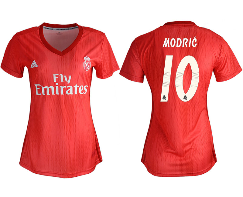 2018 19 Real Madrid 10 MODRIC Away Women Soccer Jersey