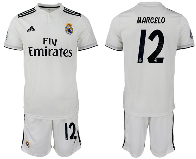 2018 19 Real Madrid 12 MARCELO Home Soccer Jersey