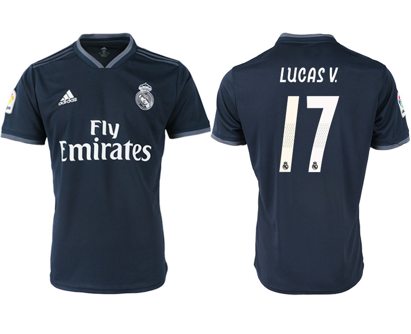 2018 19 Real Madrid 17 LUCAS V Away Thailand Soccer Jersey