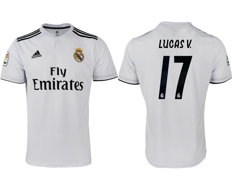 2018 19 Real Madrid 17 LUCAS V Home Thailand Soccer Jersey