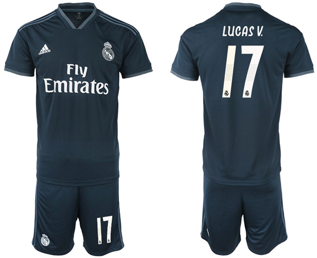2018 19 Real Madrid 17 LUCAS V. Away Soccer Jersey