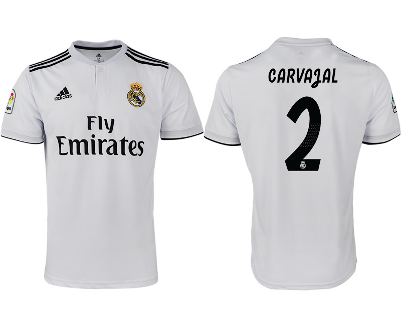 2018 19 Real Madrid 2 CARVAJAL Home Soccer Jersey