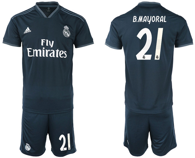 2018 19 Real Madrid 21 B.MAYORAL Away Soccer Jersey