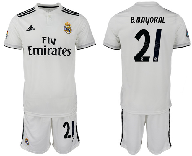 2018 19 Real Madrid 21 B.MAYORAL Home Soccer Jersey