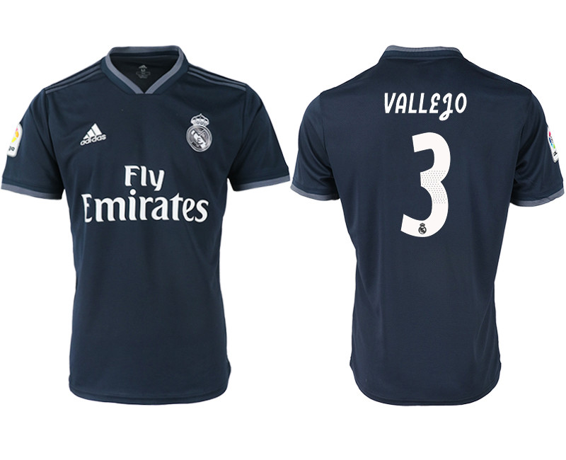 2018 19 Real Madrid 3 VALLEJO Away Soccer Jersey