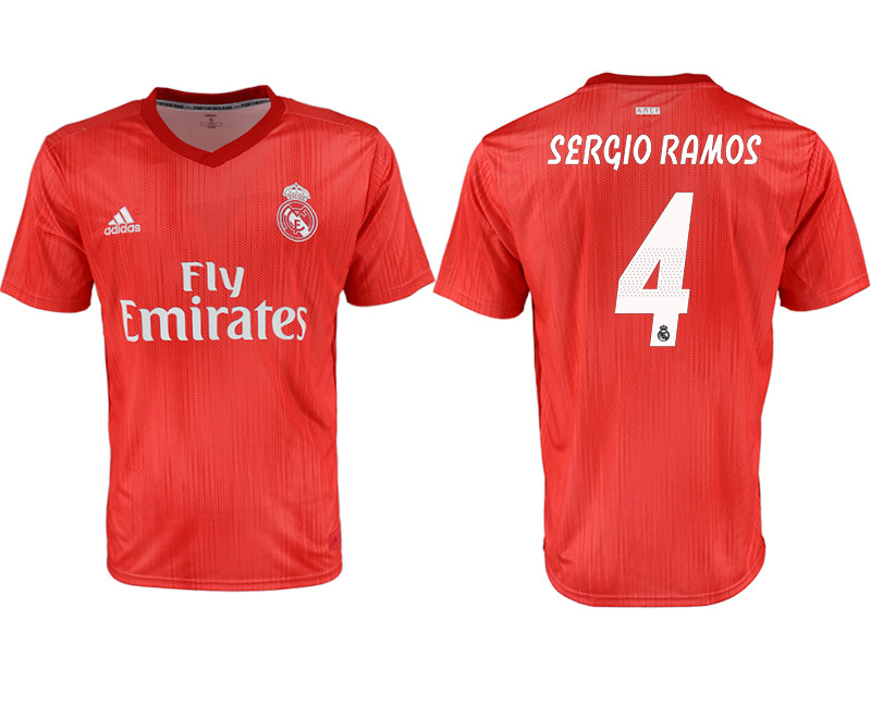 2018 19 Real Madrid 4 SERGIO RAMOS Third Away Thailand Soccer Jersey