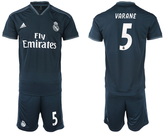 2018 19 Real Madrid 5 VARANE Away Soccer Jersey