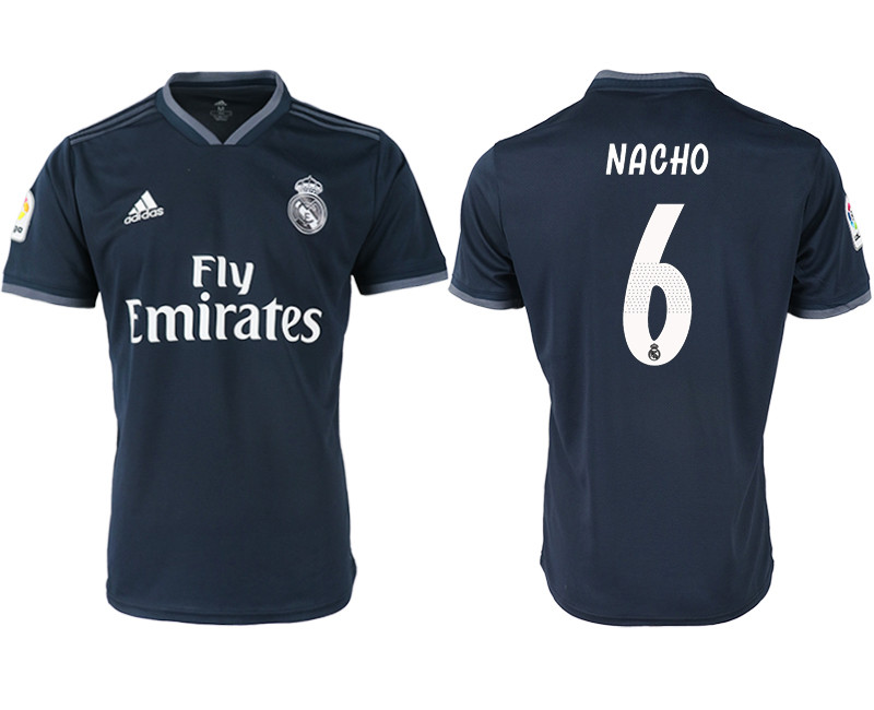 2018 19 Real Madrid 6 NACHO Away Thailand Soccer Jersey