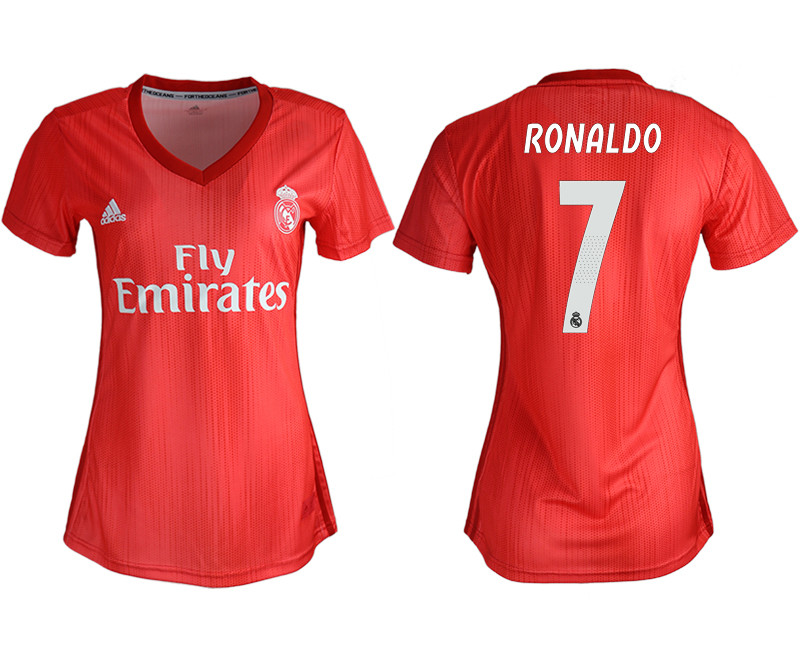 2018 19 Real Madrid 7 RONALDO Away Women Soccer Jersey