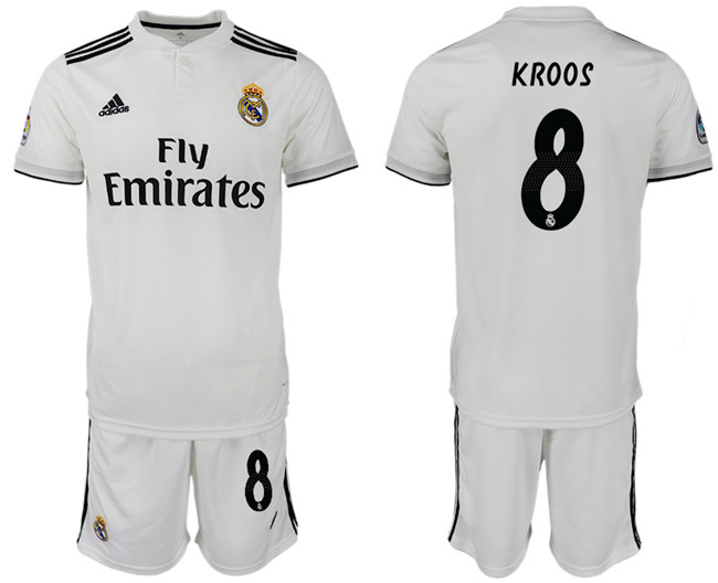 2018 19 Real Madrid 8 KROOS Home Soccer Jersey