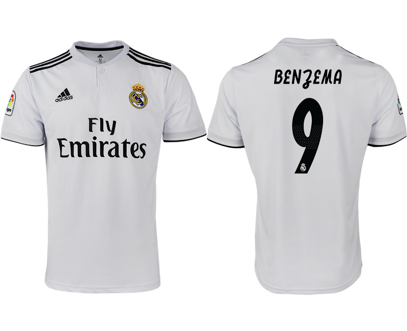 2018 19 Real Madrid 9 BENZEMA Home Thailand Soccer Jersey