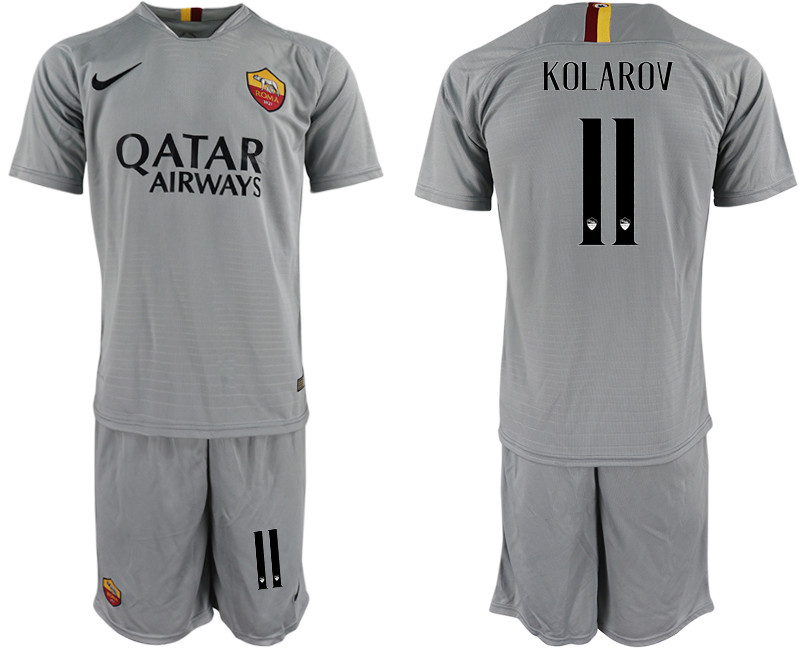 2018 19 Roma 11 KOLAROV Away Soccer Jersey