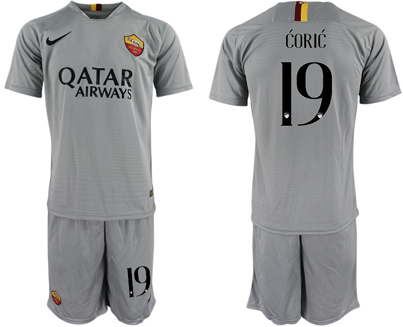 2018 19 Roma 19 CORIC Away Soccer Jersey