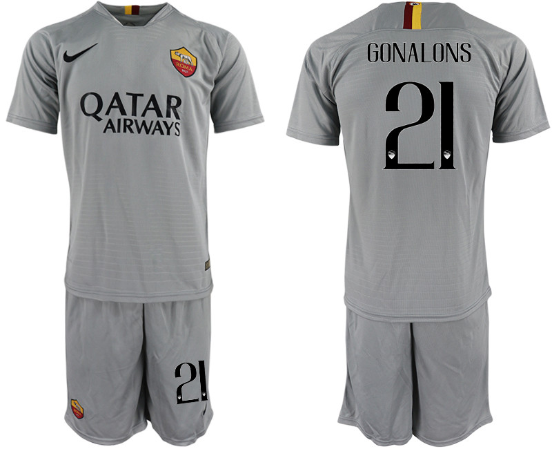 2018 19 Roma 21 GONALONS Away Soccer Jersey