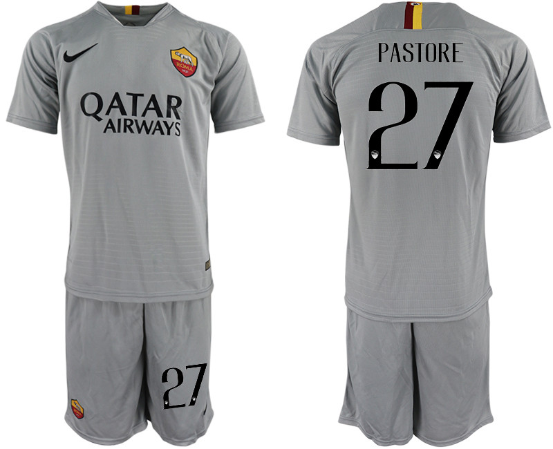 2018 19 Roma 27 PASTORE Away Soccer Jersey