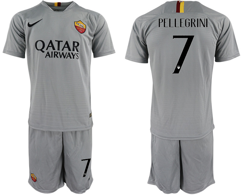 2018 19 Roma 7 PELLEGRINI Away Soccer Jersey